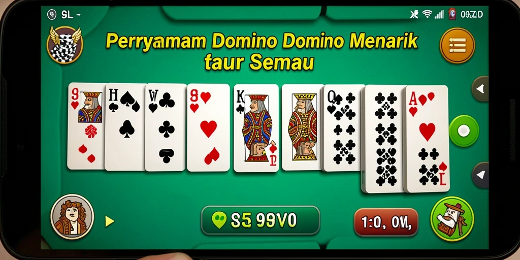 Screenshot gameplay 9SL menampilkan keseruan permainan domino.