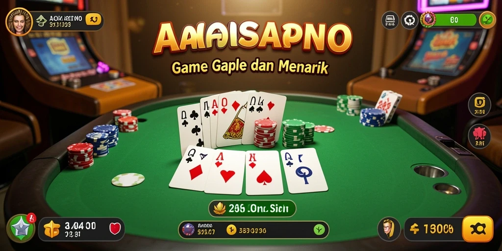Screenshot gameplay AAKASINO menampilkan keseruan bermain Gaple.