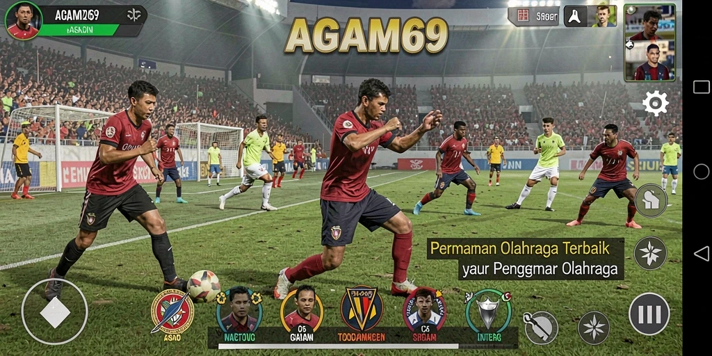 Tampilan gameplay seru dari AGAM69 dengan aksi olahraga yang mendebarkan.