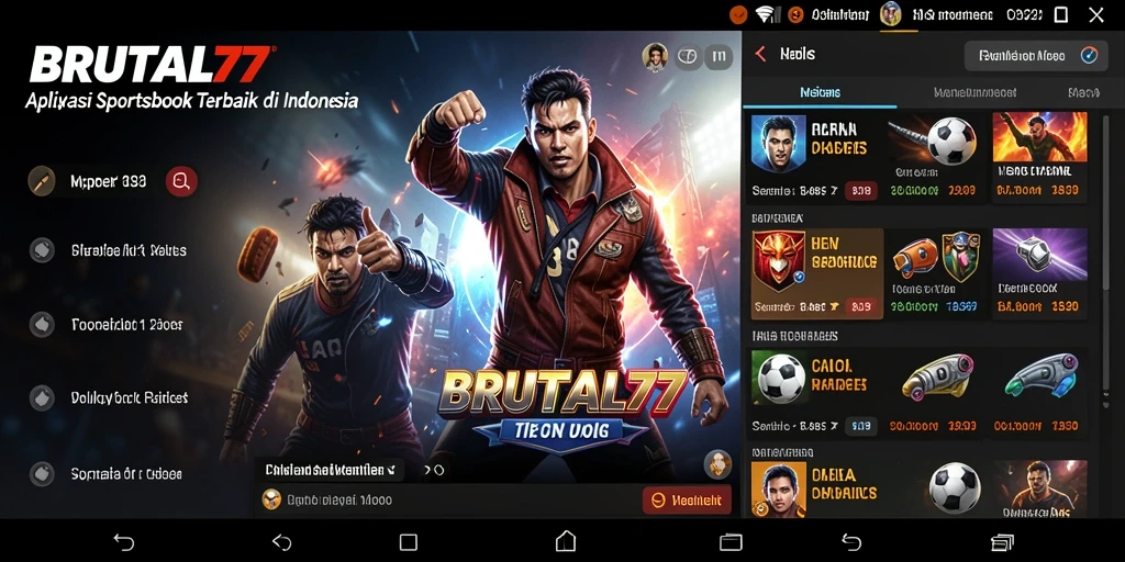Tampilan gameplay Sportsbook BRUTAL77 dengan fitur taruhan menarik.