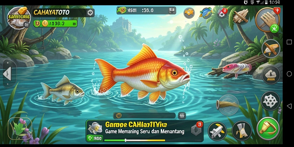 Tangkapan ikan besar dalam gameplay CAHAYATOTO yang mendebarkan.