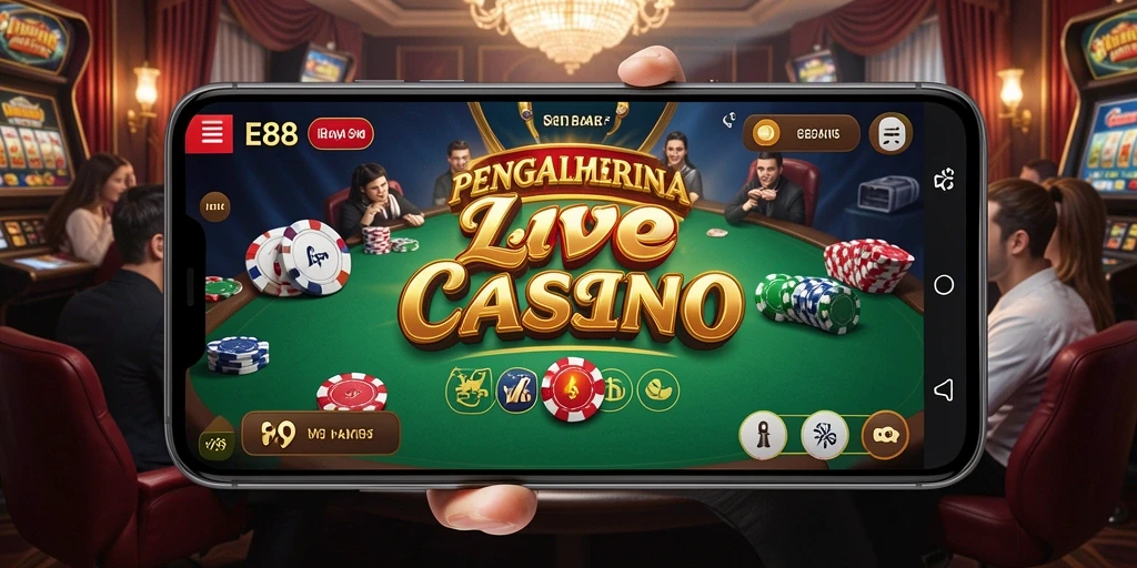 Tampilan gameplay nyata dari E88 Live Casino dengan dealer profesional.