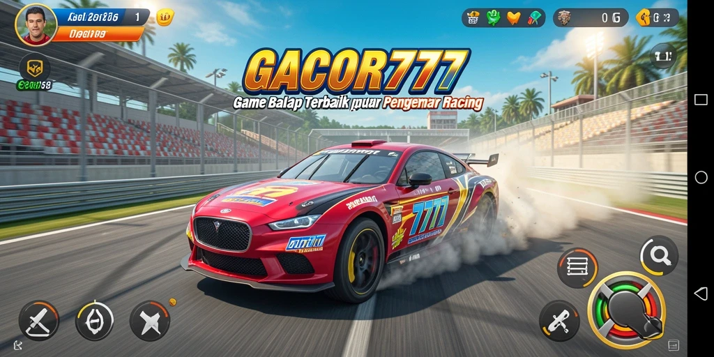 Gameplay GACOR777 yang menegangkan saat balap di lintasan.