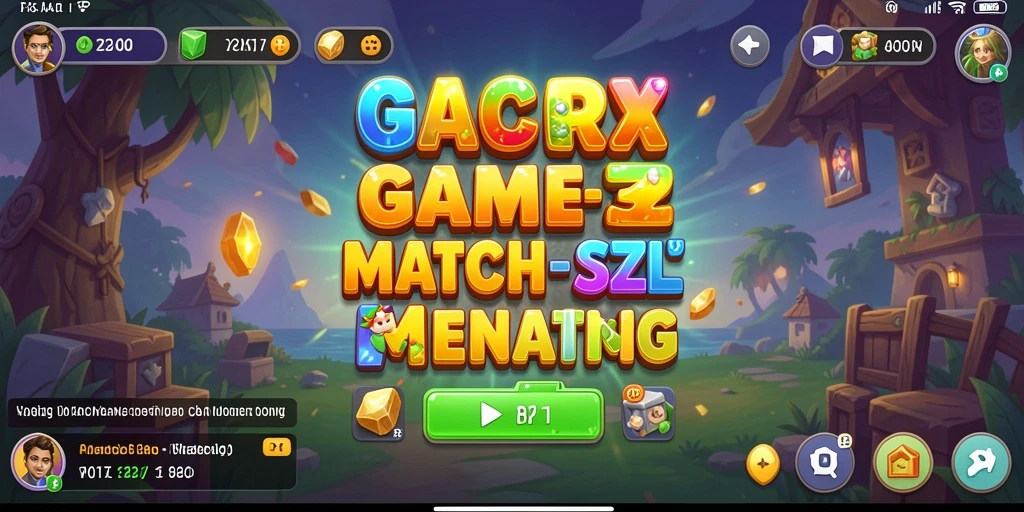 Gameplay seru GACORX saat mencocokkan permata warna-warni.
