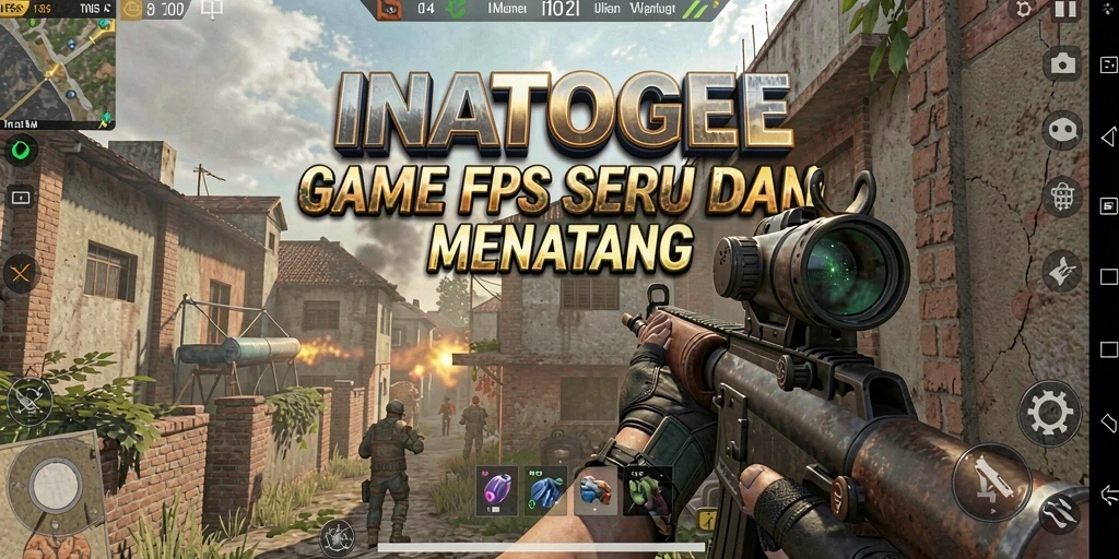 Tampilan gameplay INATOGEL menunjukkan aksi tembak-menembak yang intens.