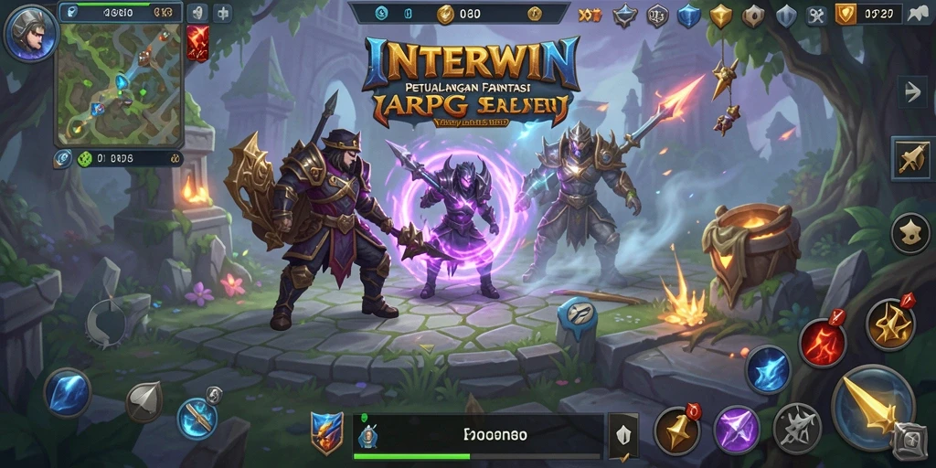 Screenshot gameplay INTERWIN yang menampilkan pertarungan seru dalam dunia ARPG.