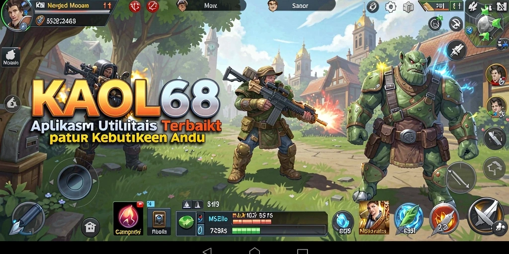 Tampilan antarmuka aplikasi KAOL68 yang intuitif dan mudah digunakan.