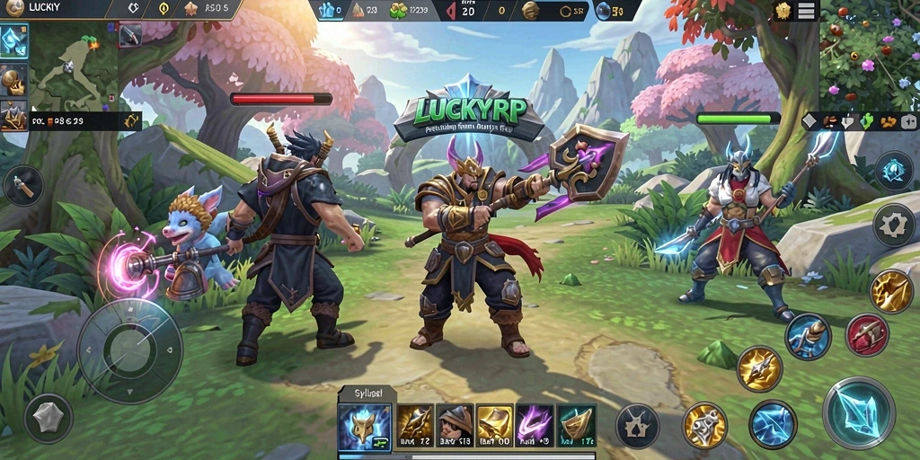Screenshot gameplay LUCKYRP yang seru dan menantang.