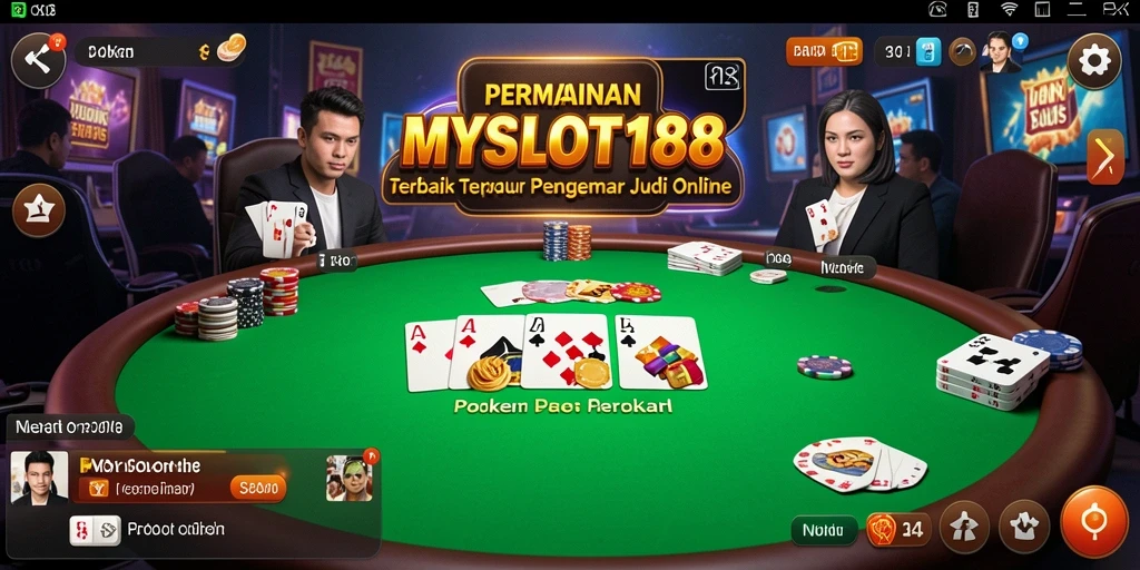 Tampilan gameplay menarik dari MYSLOT188 dalam permainan Poker.