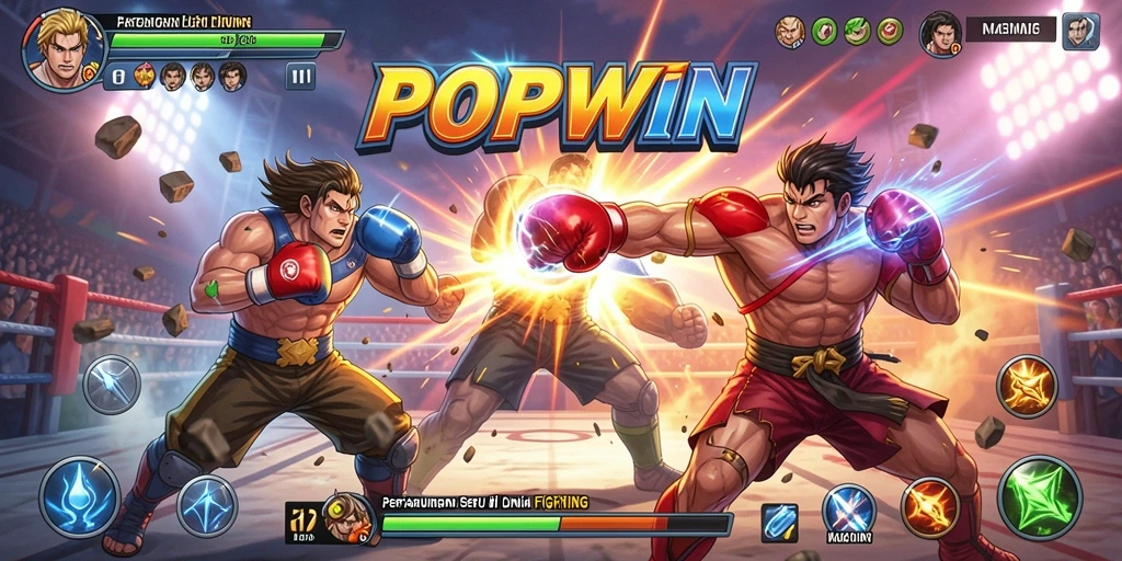 Gameplay mengasyikkan dalam pertarungan Fighting di POPWIN.