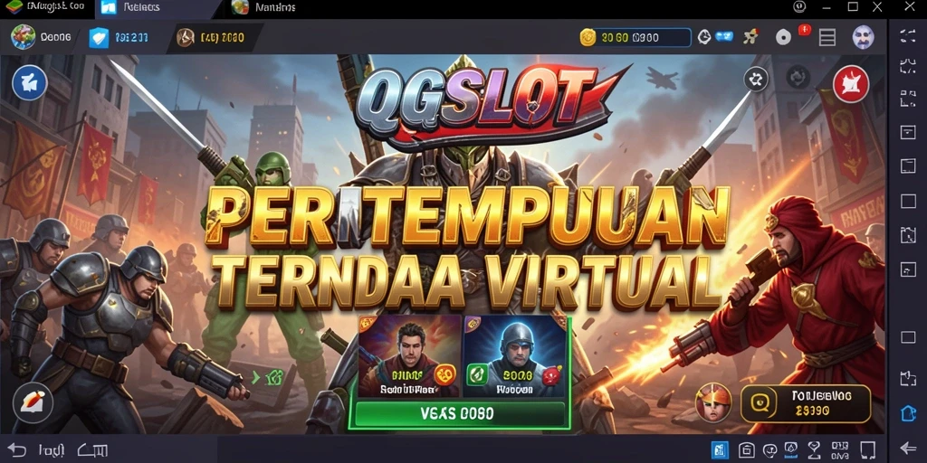 Screenshot gameplay QQSLOT dengan suasana pertempuran Battle Royale yang mendebarkan.