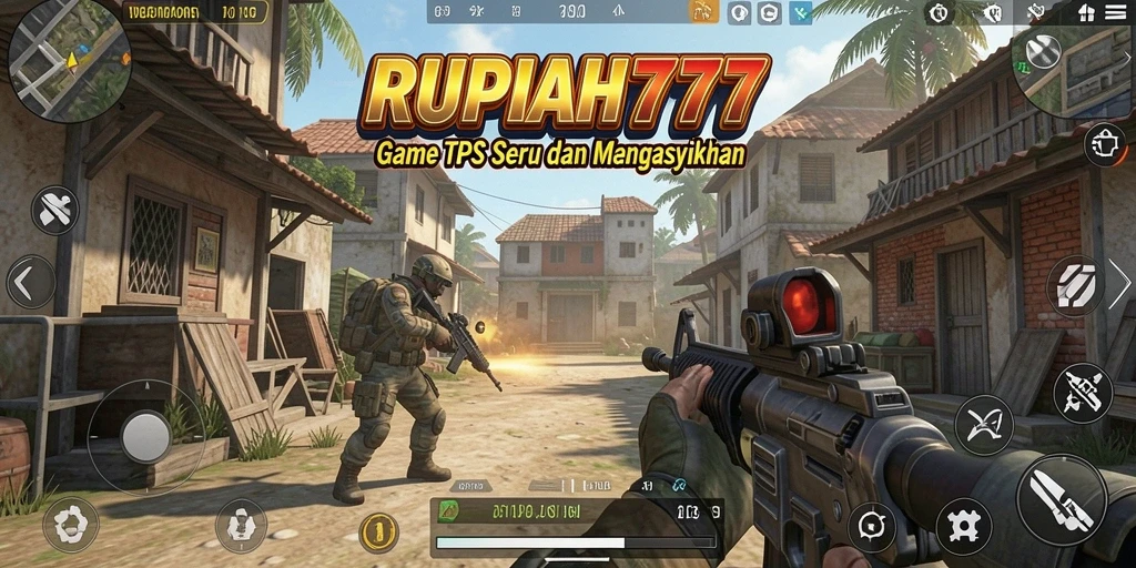Tangkapan layar menggambarkan pertempuran dinamis dalam RUPIAH777.