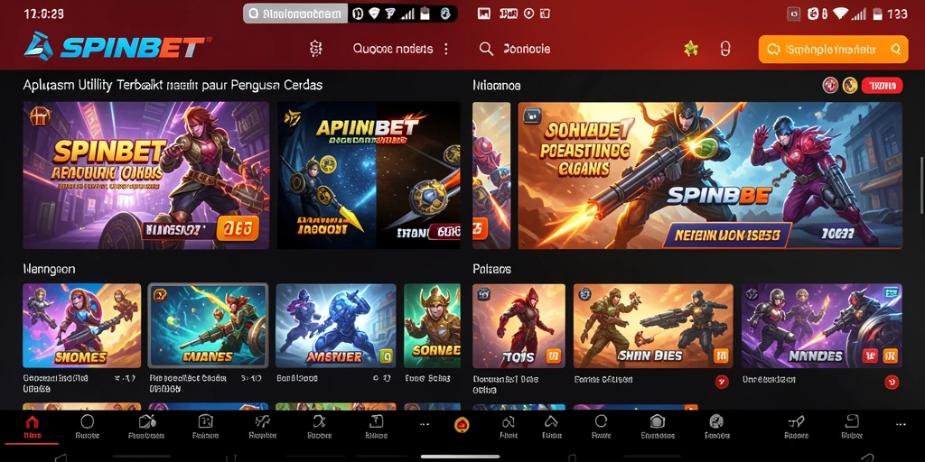 Tangkapan layar SPINBET yang menunjukkan antarmuka pengguna yang bersih dan sederhana.
