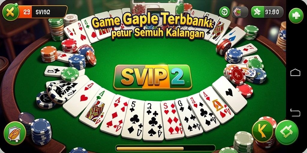 Tampilan gameplay Gaple yang seru dan interaktif.