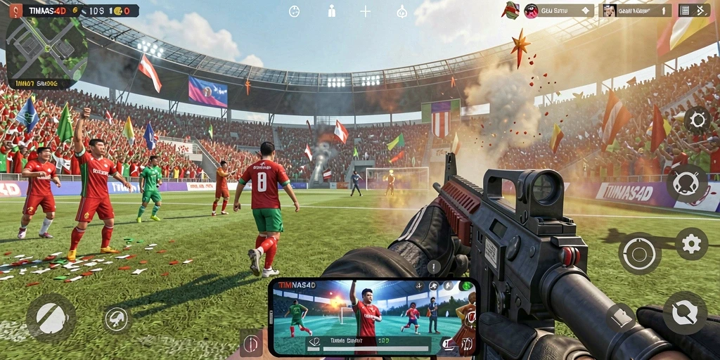 Tampilan seru gameplay TPS di TIMNAS4D dengan aksi pertarungan yang menegangkan.